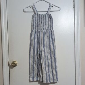 OshKosh B'gosh Blue and White Striped Jumpsuit